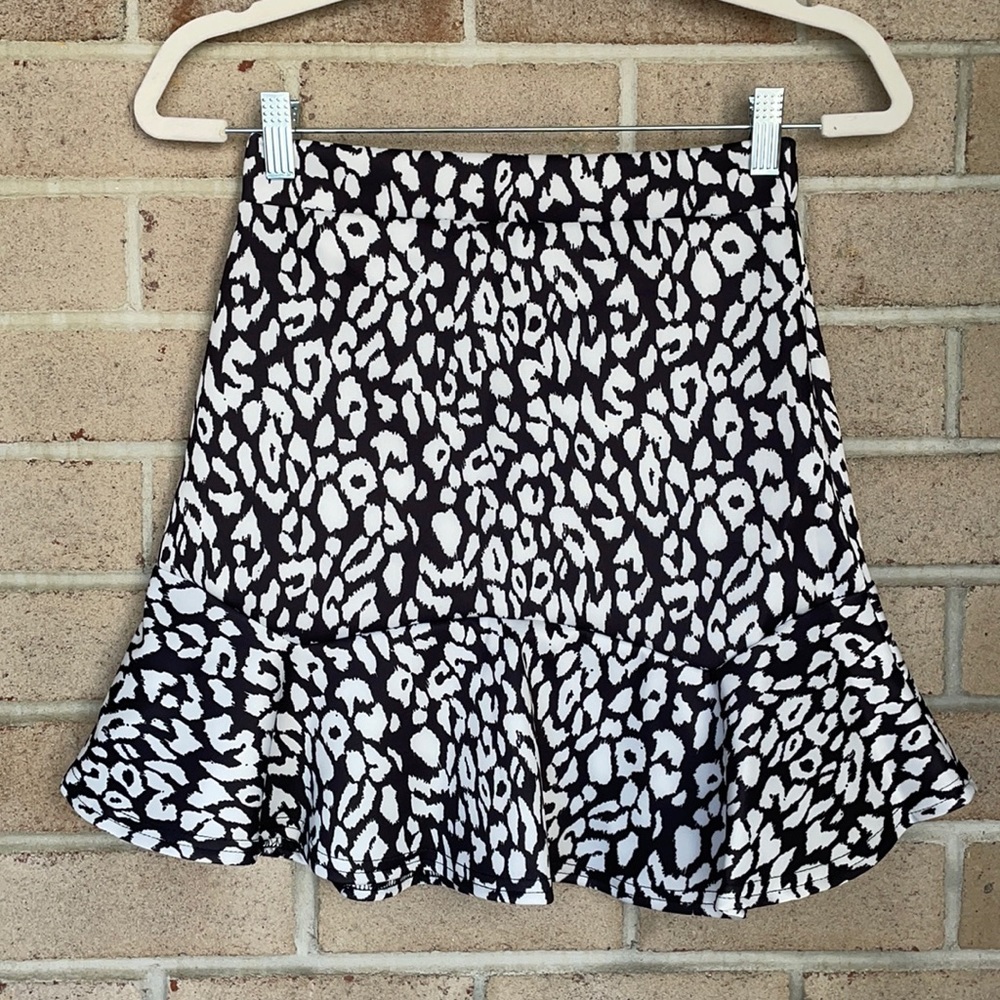 Nasty Gal Leopard Print Ruffle Mini Skirt